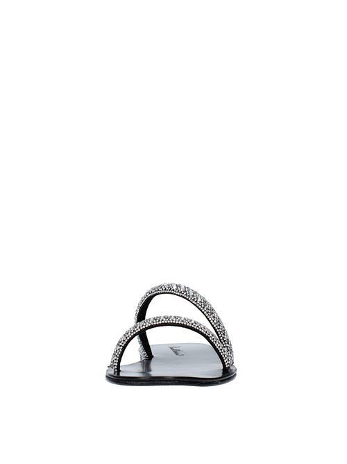 Mules Flat modello ST TROPEZ in pelle e strass DANIELE ANCARANI | ST TROPEZ STRASSNERO-ARGENTO